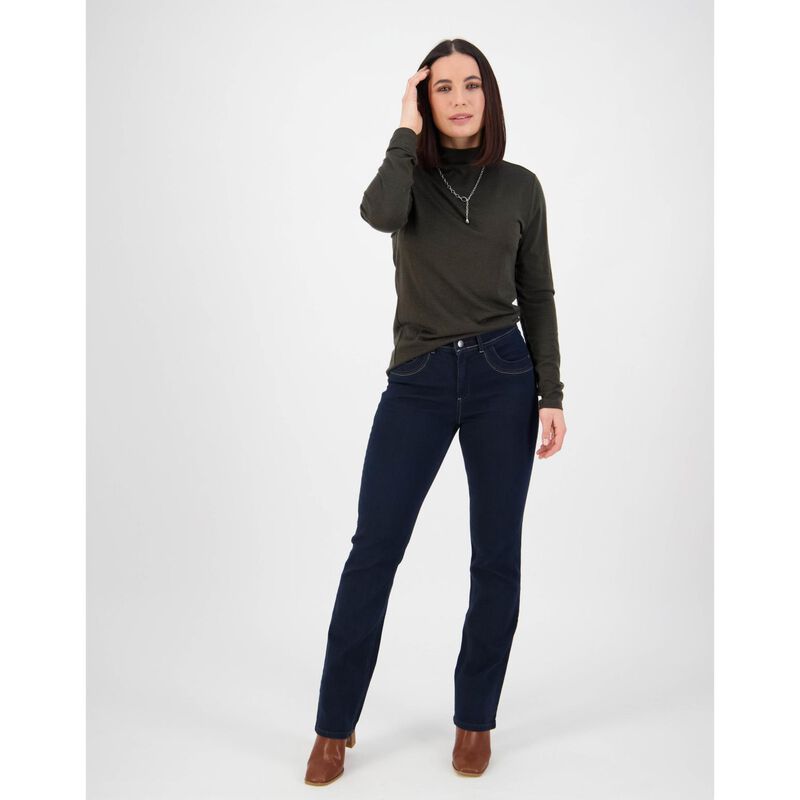 Vassalli Straight Leg With Silver Stitching Denim image number 3